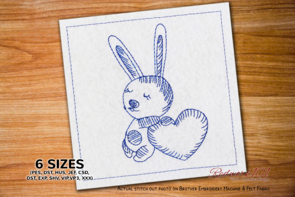 Bunny Holding Heart Machine Embroidery Review
