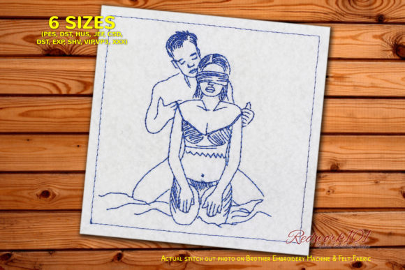 Couple on Beach Embroidery Review