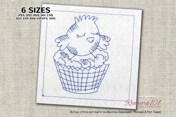 Easter Cup Cake Redwork: A Designer’s Review