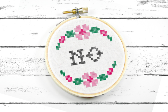 No Faux Cross Stitch Floral Border Review