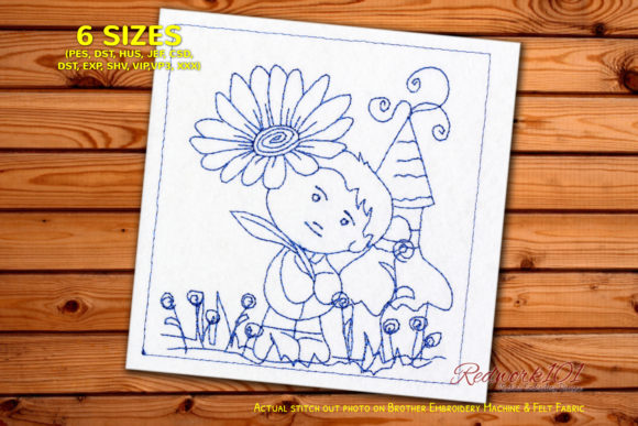 Review: Boy Looking at Flower in Garden Redwork