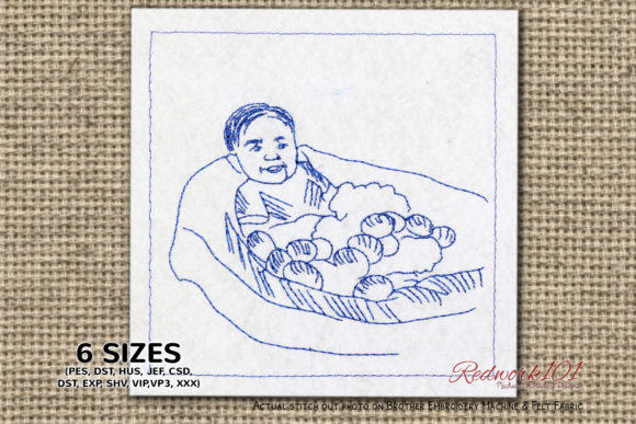 Reviewing Baby Boy with Easter Eggs Redwork
