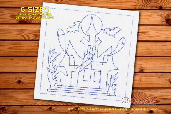 Reviewing Hunted Ghost House Redwork for Craft Fairs