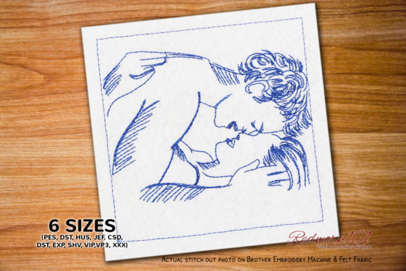 Reviewing Romantic Girl Lineart Design for Embroidery