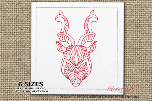 Reviewing the Animal Head Capricorn Symbol Redwork